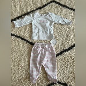 New with tags Kissy kissy 2pc outfit 0-3m Jacadi